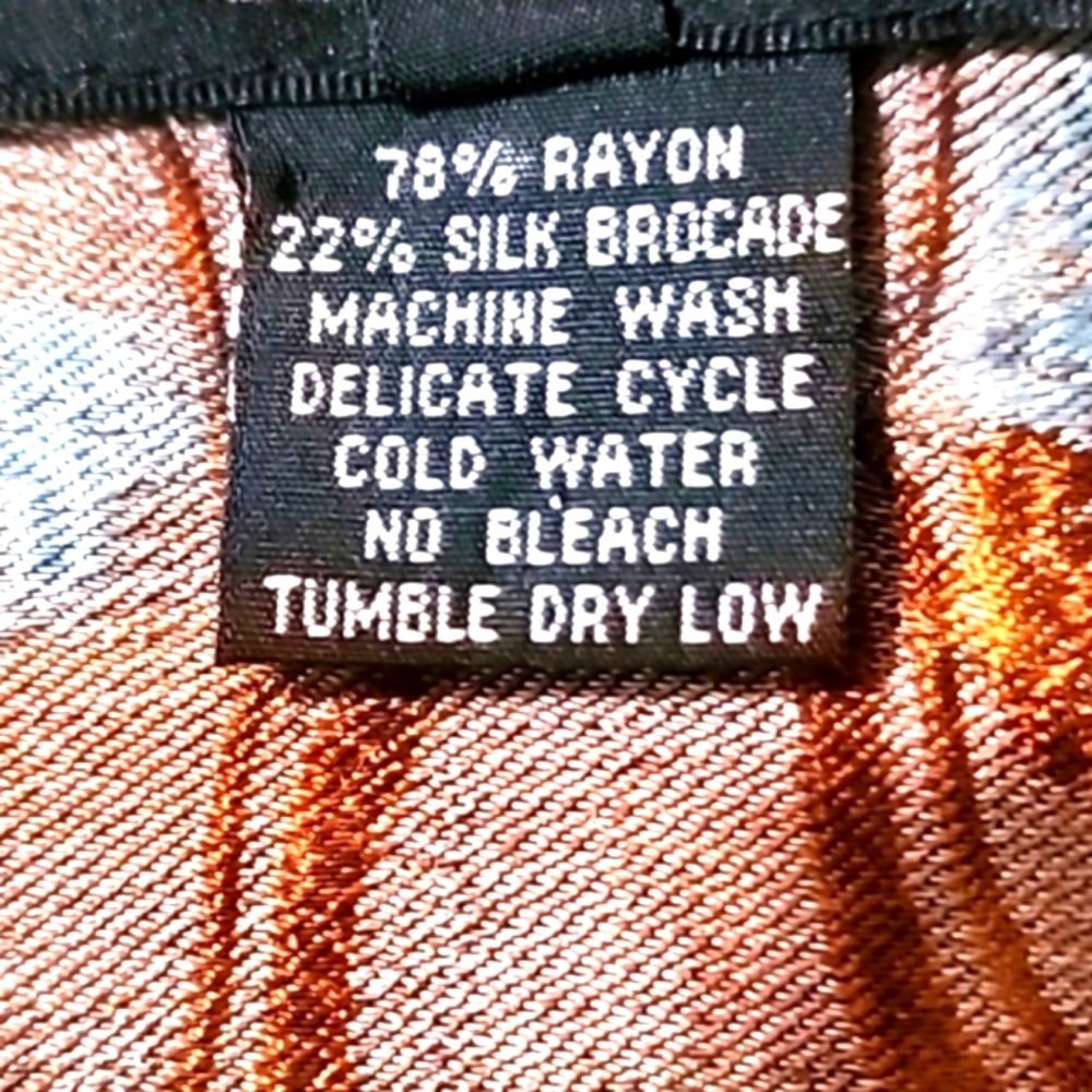 Citron Santa Monica Women's Silk Blend Brocade Hand Dyed Jacket.  Size XL - Picture 7 of 8